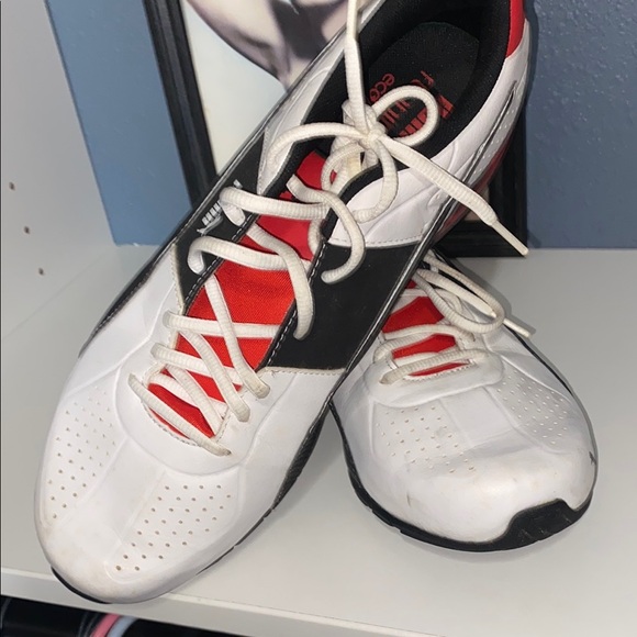 Puma Other - Puma White and Red Sneakers with Breathable Upper